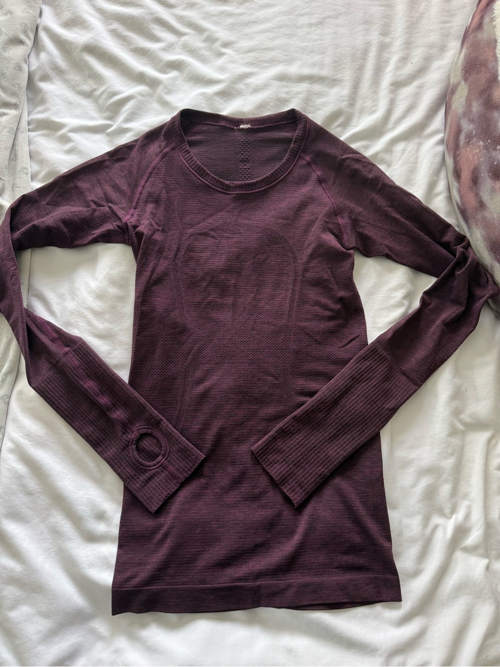 lululemon athletica Long Sleeve Crewneck Top in Plum